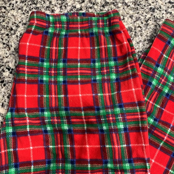 Women’s Christmas Plaid thin fleece pajama bottoms pants Large - Picture 2 of 5
